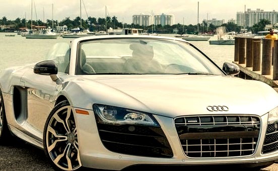 Audi R8 Convertible on the Water