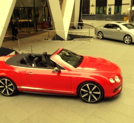 Red and Silver Bentley Convertible
