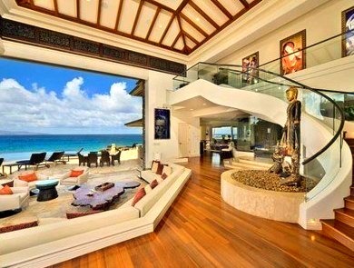 Mansion With Ocean View from Living Room