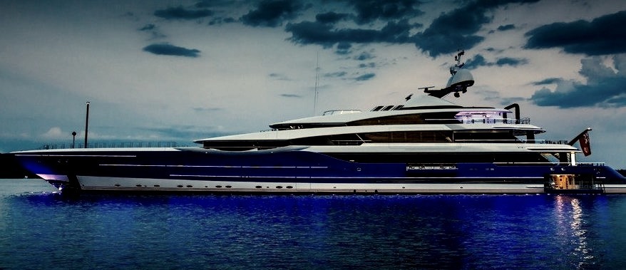 Luxury Super Yacht On The Water